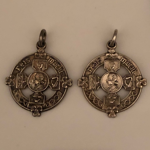 2 Antique silver Irish feis fobs/medals from Corks maitui music/drama festival - Picture 2 of 9